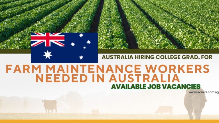 Farm Maintenance Workers Needed in Australia